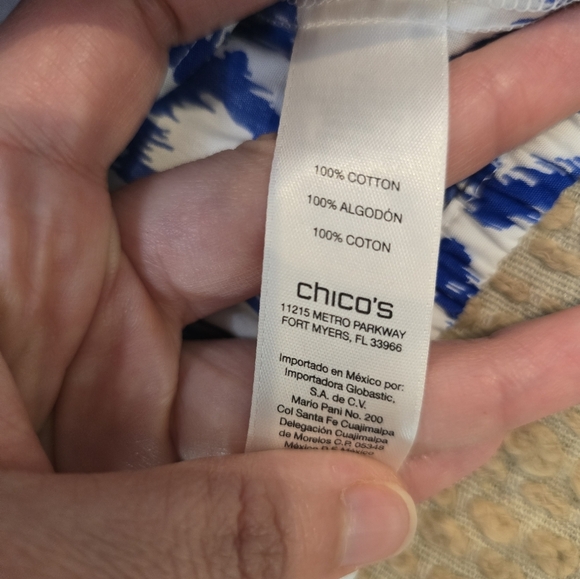 Chicos Xl Geometric Print Women's Top 3/4 Sleeve - Picture 7 of 12